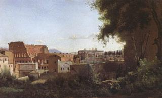 Jean Baptiste Camille  Corot The Colosseum Seen from the Farnese Gardens (mk05)